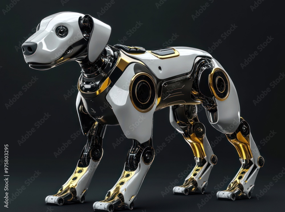 Robotic Dog in a Futuristic Setting Robotic Dog in a Futuristic Setting