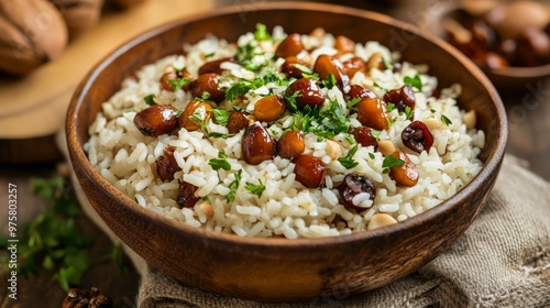 Kestaneli pilav, or chestnut rice pilaf, is a traditional and delectable dish from Turkey.