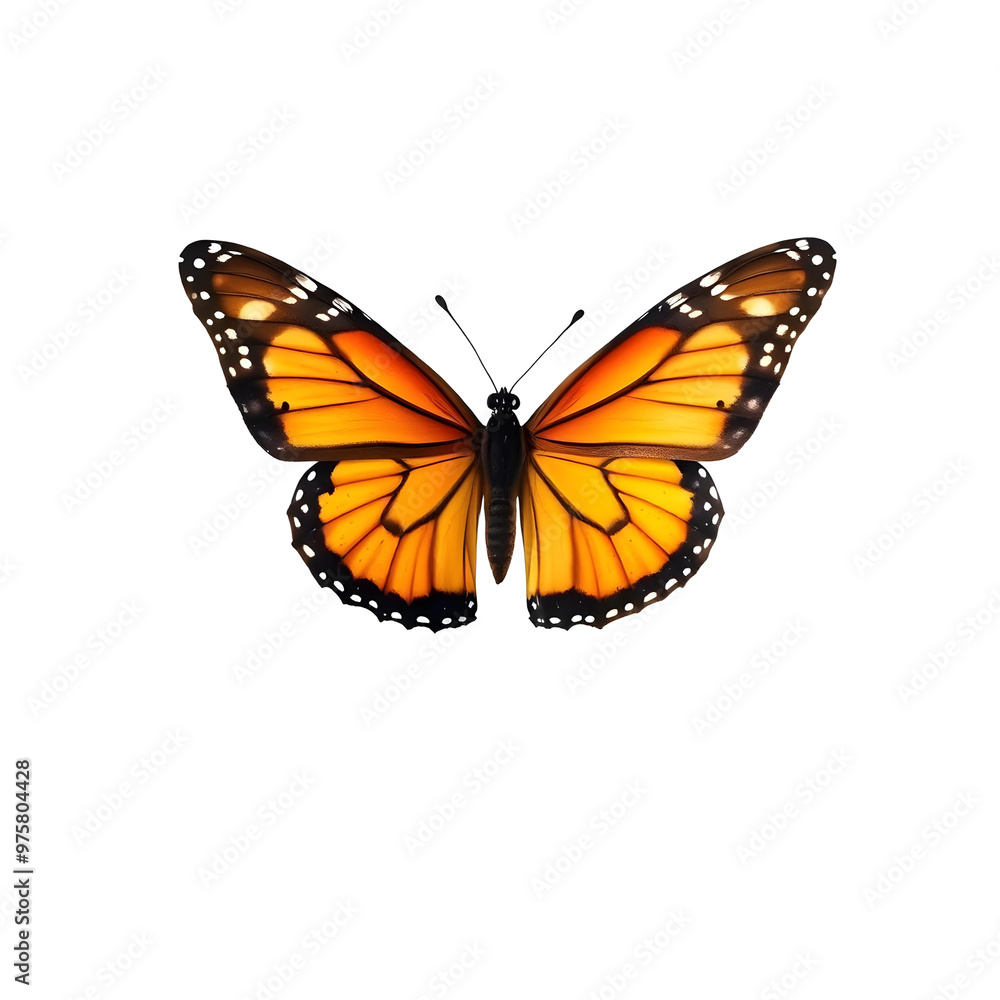 Obraz premium Butterfly flying isolated on transparent background with clipping path. Beautiful insect.