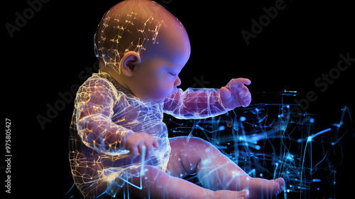 仮想空間赤ちゃん三Generative AI