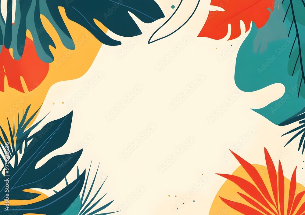 Tropical Leaves Abstract Background Design Tropical Leaves Abstract Background Design