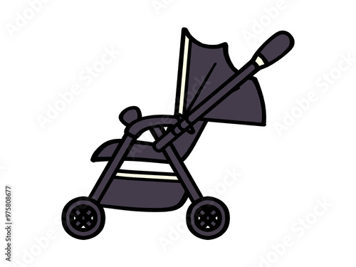 AB型のベビーカーのイラスト素材