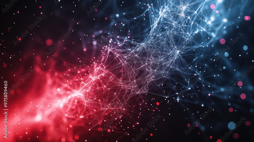 Obraz premium abstract technology particles mesh background