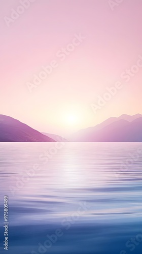 Wallpaper Mural Tranquil Sunset Landscape with Mountains and Still Water Torontodigital.ca
