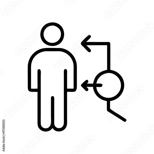 Minimalist Black and White Outline Icons Illustrating Universal Design Principles