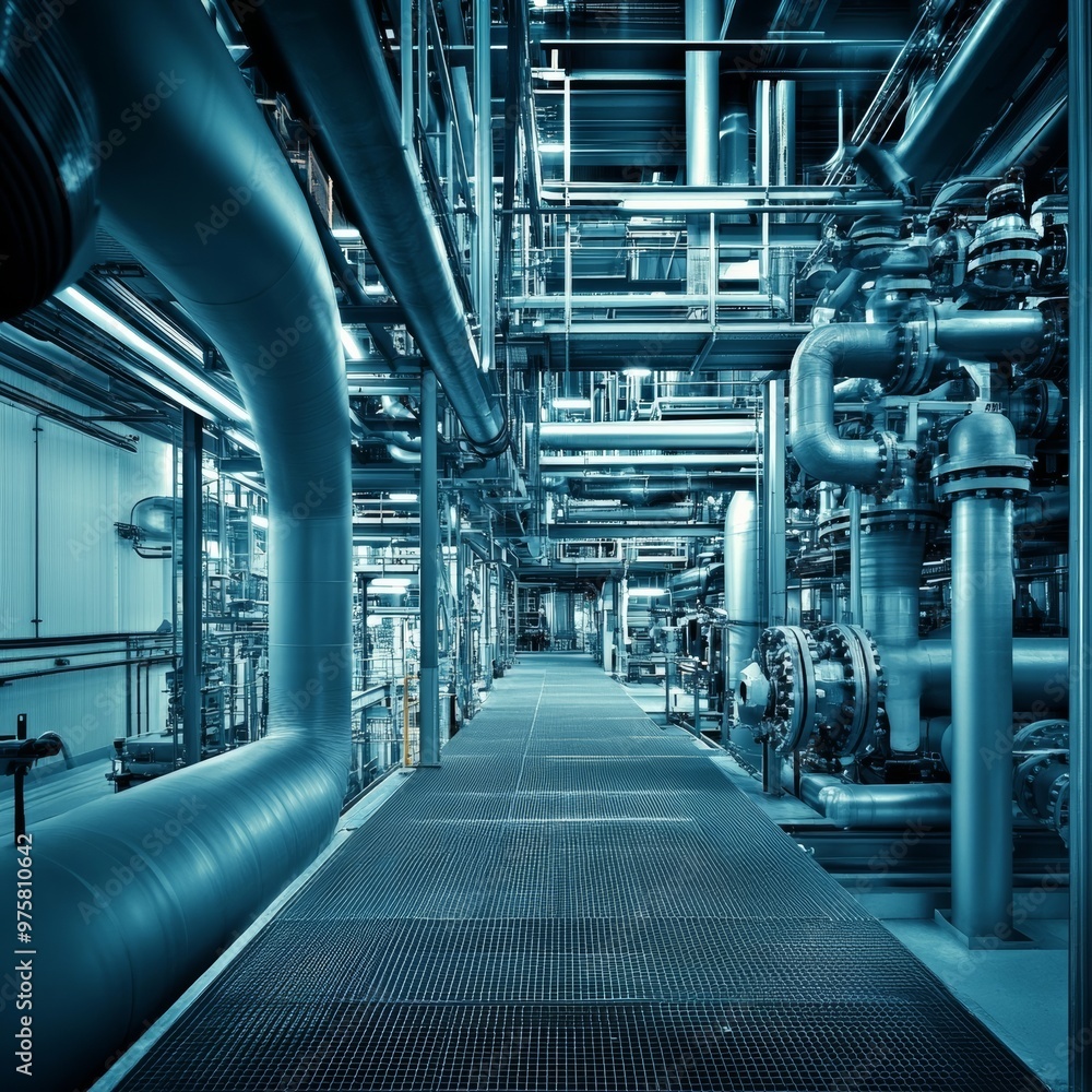 Machinery in a power plant with visible cables and piping.
Machinery in a power plant with visible cables and piping.