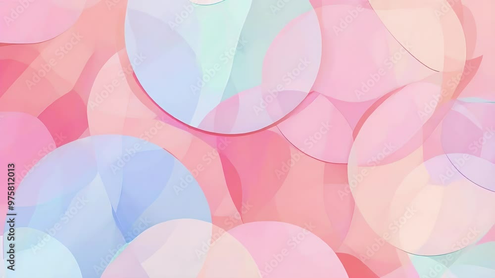 Abstract design featuring soft pastel circles overlapping in a gentle, harmonious composition. Abstract design featuring soft pastel circles overlapping in a gentle, harmonious composition.