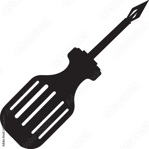 Screwdriver silhouette vector without background