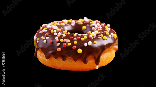 Chocolate Glazed Donut with Sprinkles