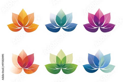 Beautiful flower garden decorative icon illustration design