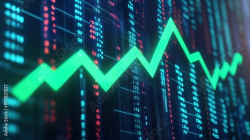 Wallpaper Mural Upward Trend on Stock Market Display Torontodigital.ca