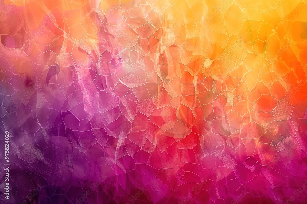 A colorful collage of paper pieces with a pink and orange background A colorful collage of paper pieces with a pink and orange background