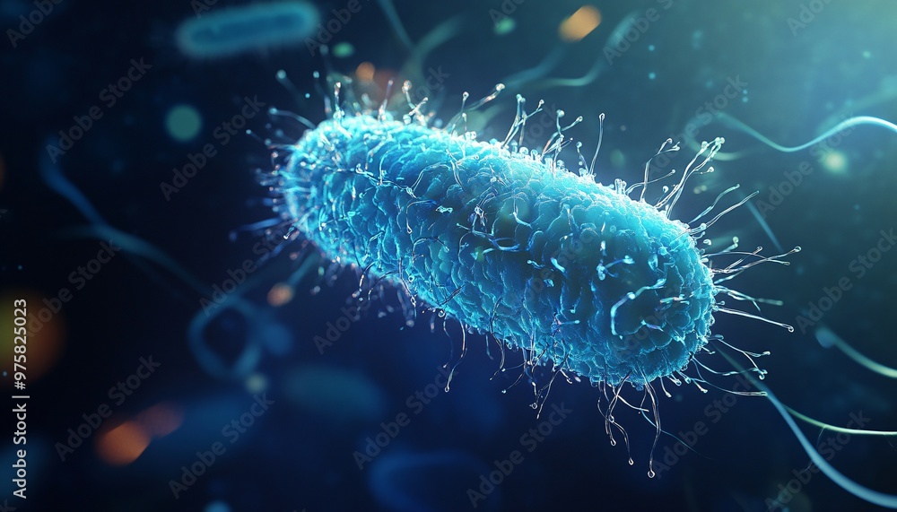 Intricate depiction of a futuristic bacteria structure showcasing cutting-edge advancements in Nano Technology. Intricate depiction of a futuristic bacteria structure showcasing cutting-edge advancements in Nano Technology.