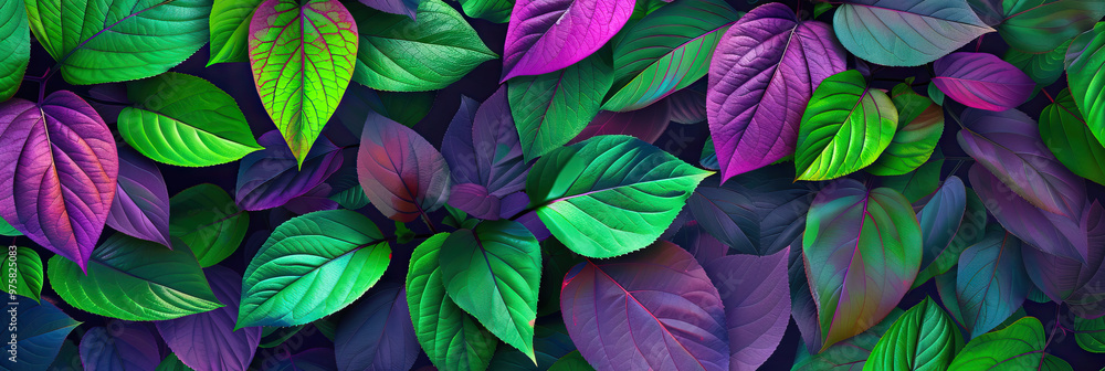 Vibrant Vines: A lush and colorful abstract background of intertwining green and purple leaves, perfect for brands in the beauty or fashion industry. Vibrant Vines: A lush and colorful abstract background of intertwining green and purple leaves, perfect for brands in the beauty or fashion industry.