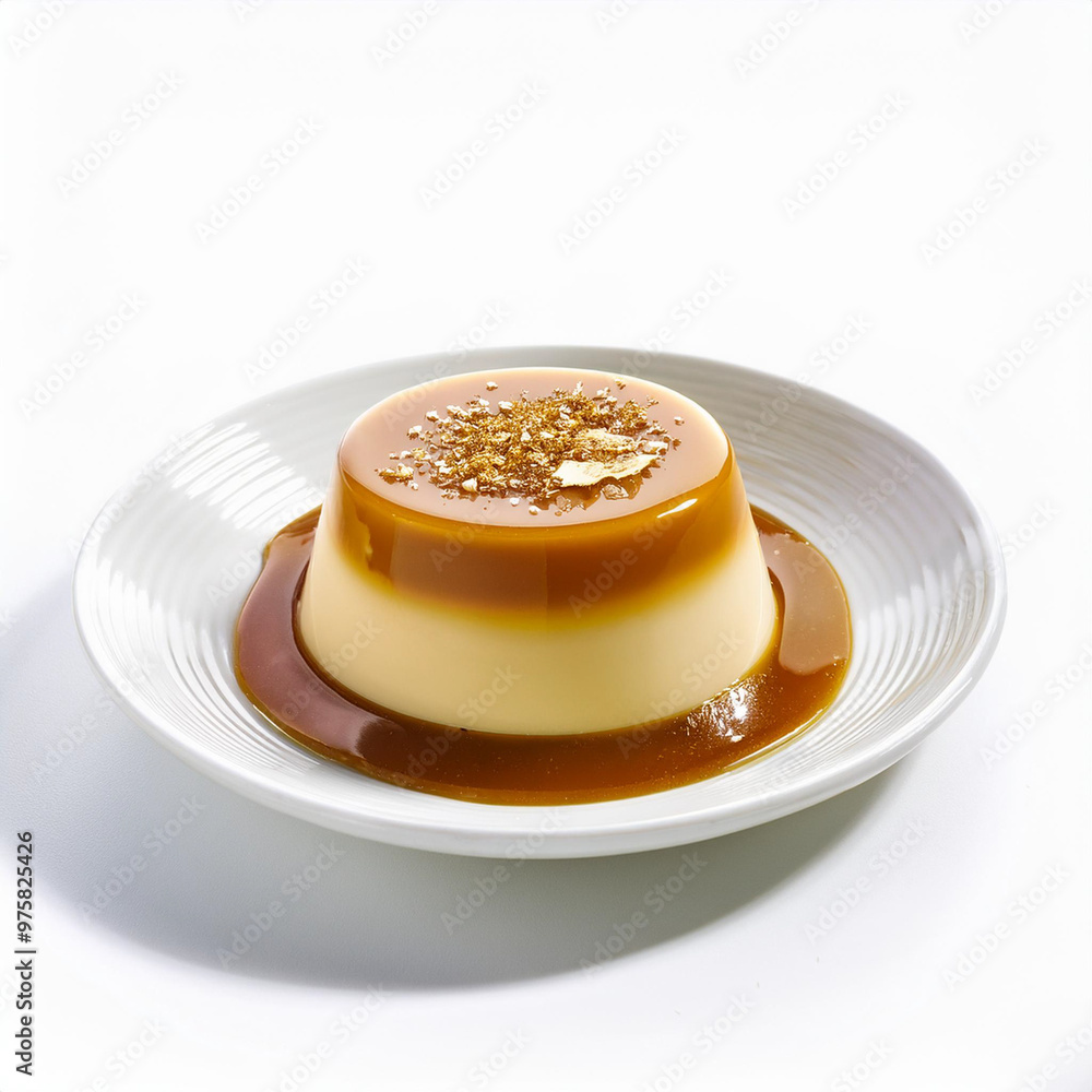 Caramel Panna Cotta with sea salt and edible gold leaf Caramel Panna Cotta with sea salt and edible gold leaf
