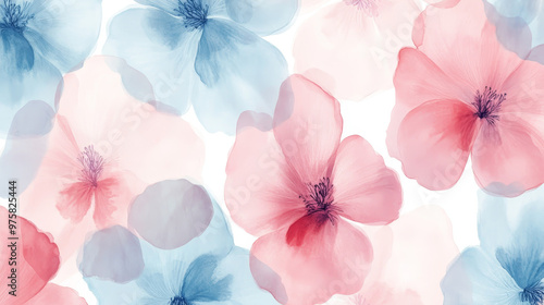 “Sweet floral watercolor seamless pattern in soft pastel colors, perfect for beauty products or other uses. Delicate and elegant, ideal for creating a gentle and feminine aesthetic.”