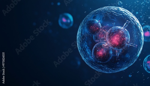 Wallpaper Mural Intricate depiction of cellular architecture highlighting advancements in nano technology and their applications in biological systems. Torontodigital.ca