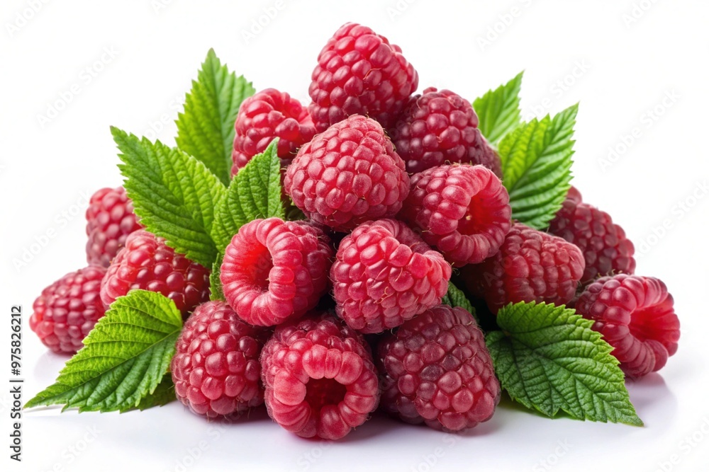 raspberry on white background raspberry on white background