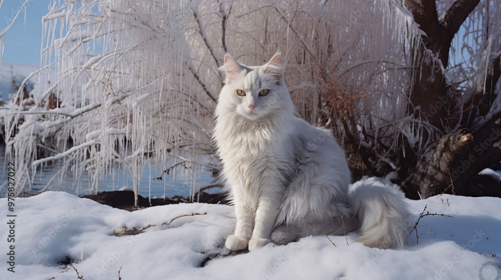 Captured in a photograph that looks like a snowy winter scene from the 1990s Captured in a photograph that looks like a snowy winter scene from the 1990s