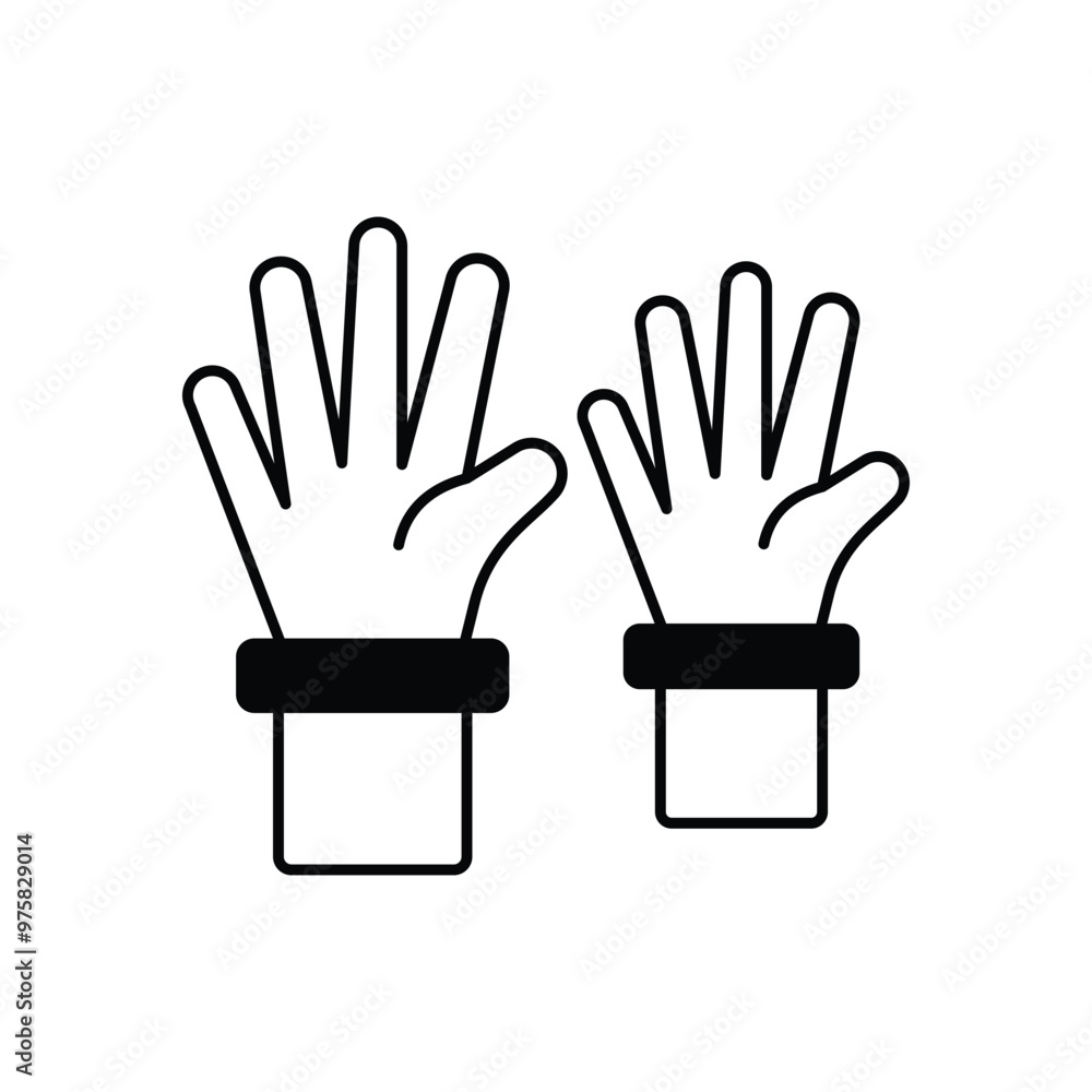 Raise Hand vector icon Raise Hand vector icon