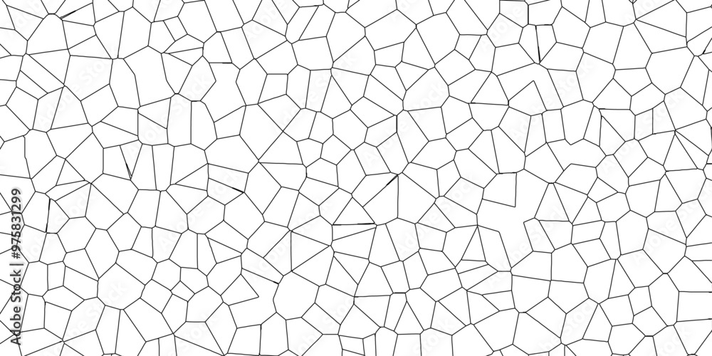 White abstract voronoi diagram retro tiles pattern broken glass geometric shapes crystalize quartz seamless pattern vintage vector background. White abstract voronoi diagram retro tiles pattern broken glass geometric shapes crystalize quartz seamless pattern vintage vector background.