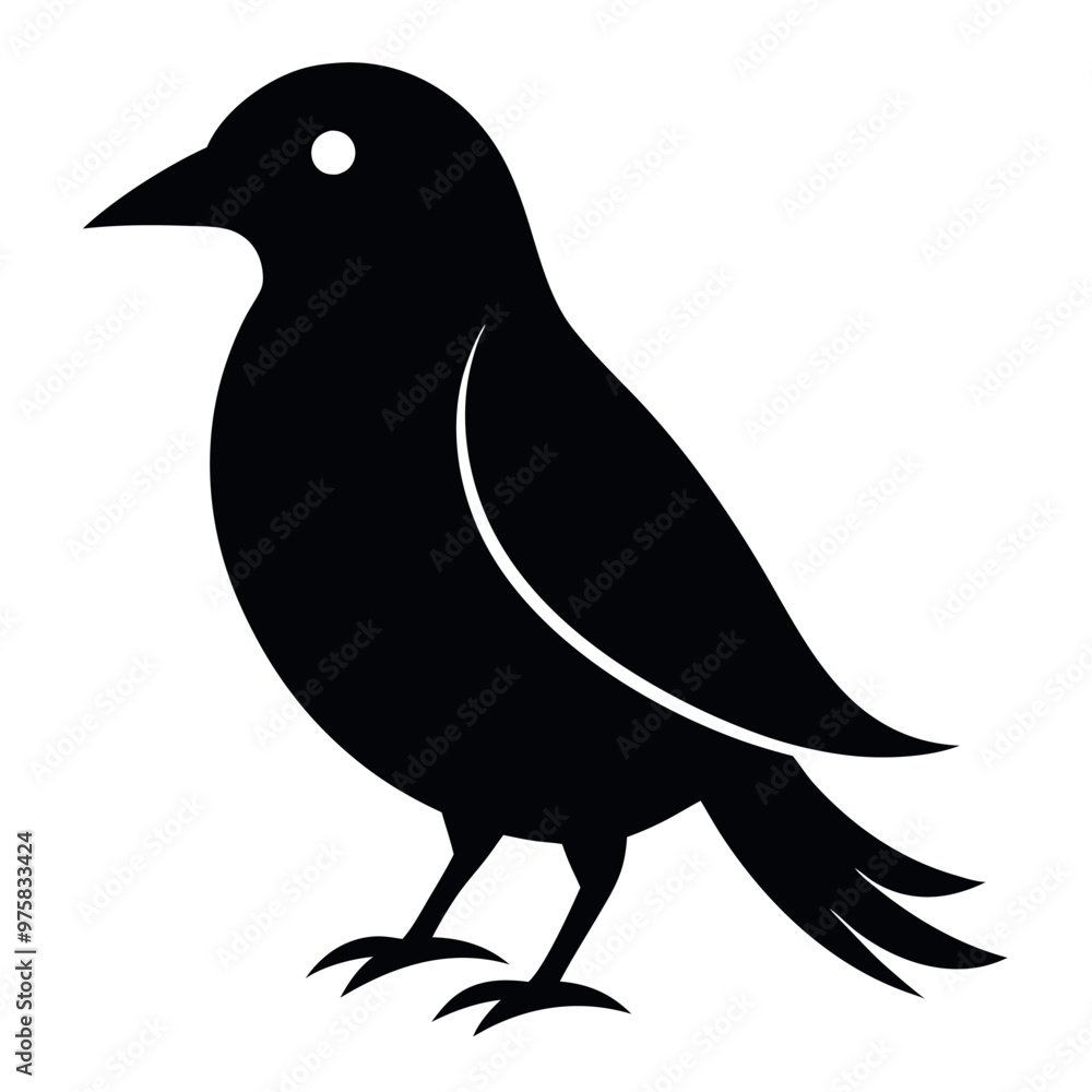 Obraz premium Bird icon silhouette vector illustration. 