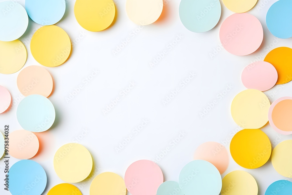 Pastel Circle Frame Background Blank Template for Design and Mockup Pastel Circle Frame Background Blank Template for Design and Mockup