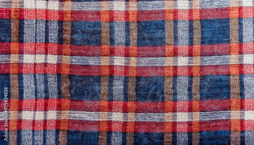 画面一面のチェック柄の布