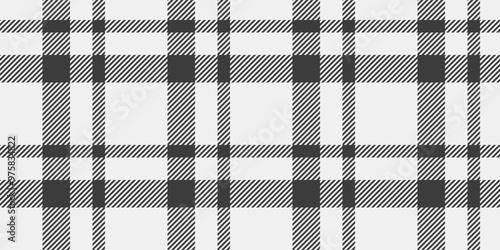 Coloured check texture tartan, mexico pattern fabric textile. Designer vector background plaid seamless in white and grey colors.