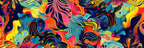 Abstract Pattern:An intricate, colorful pattern on a solid background, perfect for drawing attention to the focal point of the image.