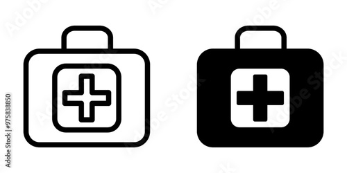Illustration Vector graphic of aid first box icon template