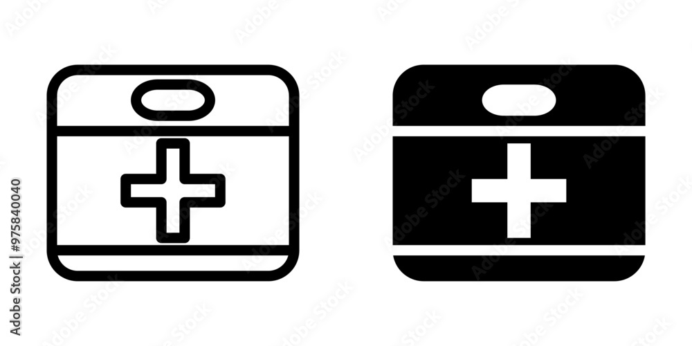 Illustration Vector graphic of aid first box icon template