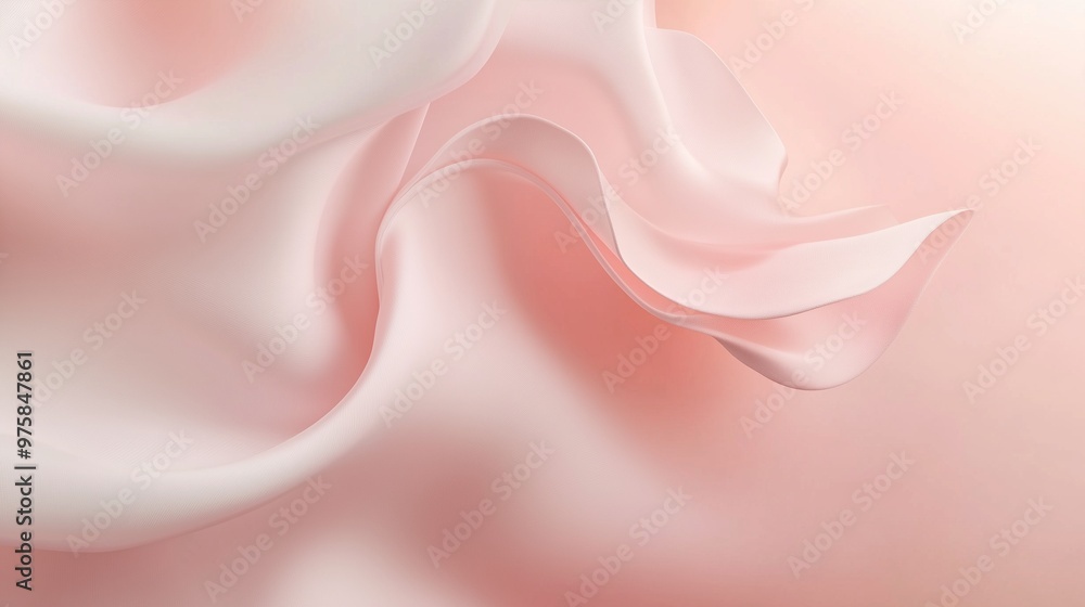 A serene 3D render of soft pastel pink silk, gently folded into subtle layers that form a calming abstract background. A serene 3D render of soft pastel pink silk, gently folded into subtle layers that form a calming abstract background.