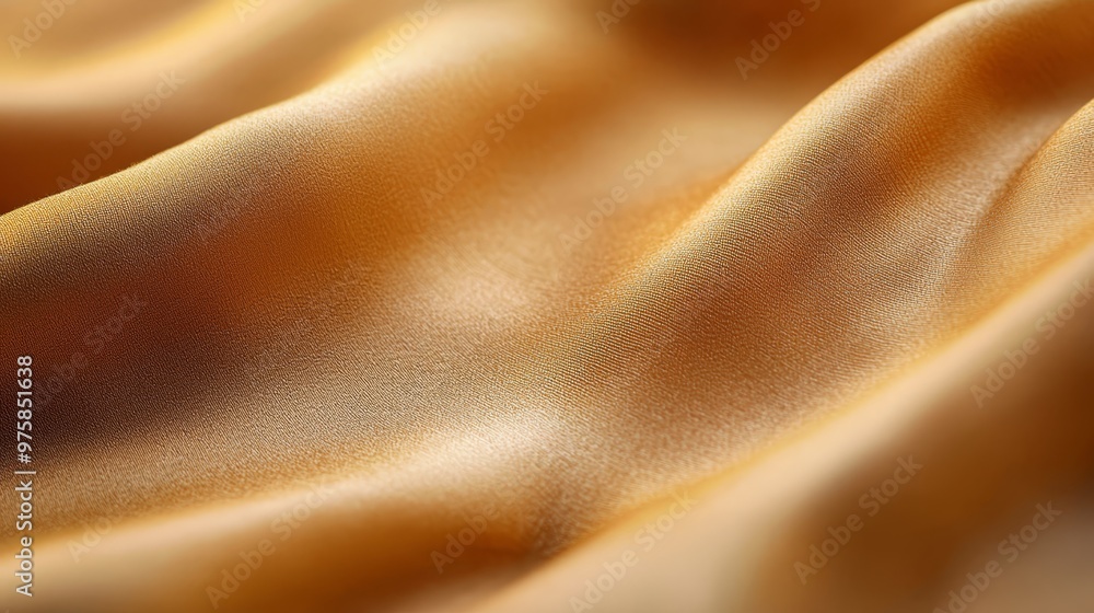 A tight shot of a soft tan fabric showcases its smooth, consistent texture, particularly in the fabric's center A tight shot of a soft tan fabric showcases its smooth, consistent texture, particularly in the fabric's center