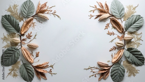 Wallpaper Mural Christmas floral wreath with fir branches, pine needles, and winter flowers, perfect for framing holiday cards or decorating your home Torontodigital.ca