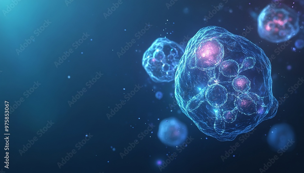 Detailed microscopic view showcasing intricate cell structure enhanced by advanced methods, illustrating the fascinating world of Nano Technology. Detailed microscopic view showcasing intricate cell structure enhanced by advanced methods, illustrating the fascinating world of Nano Technology.