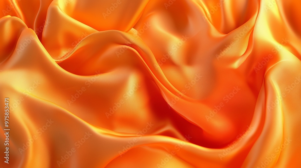 A vibrant 3D render of orange silk, dynamically folded to create an abstract background filled with energy and movement. A vibrant 3D render of orange silk, dynamically folded to create an abstract background filled with energy and movement.