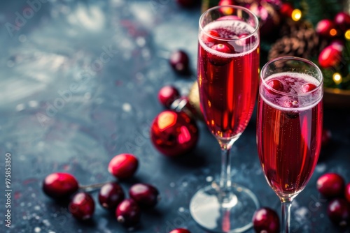 Festive Cranberry Champagne Cocktail for a Sparkling and Elegant Holiday Celebration Drink