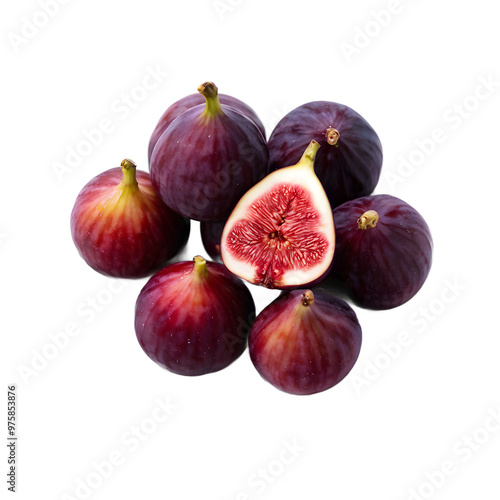 Fresh Harvest of Glossy Purple Figs