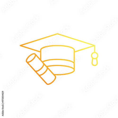 Mortarboard  vector icon