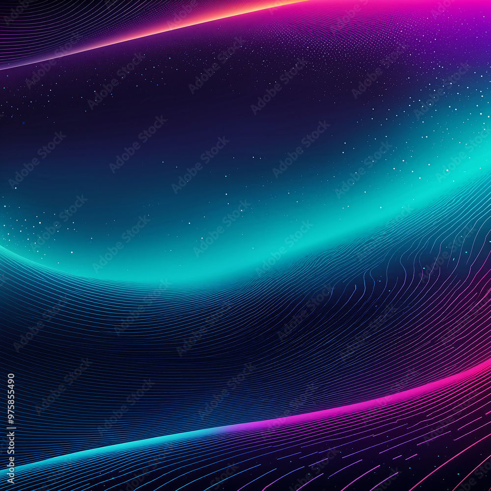 Vibrant Iridescent Waves with Cosmic Gradient Vibrant Iridescent Waves with Cosmic Gradient