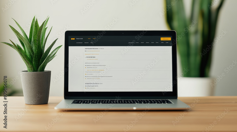 Explore a laptop showcasing a CMS backend design for efficient content management, ideal for digital creators and web developers. Explore a laptop showcasing a CMS backend design for efficient content management, ideal for digital creators and web developers.
