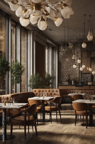 Interior of a modern restaurant 