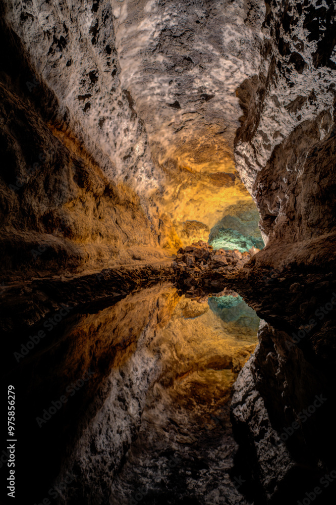 Fototapeta premium cave of volcanic origin of Los Verdes in Lanzarote