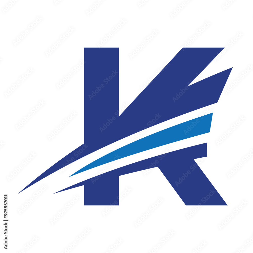 Initial Speed boat Logo combine with letter K vector template Initial Speed boat Logo combine with letter K vector template