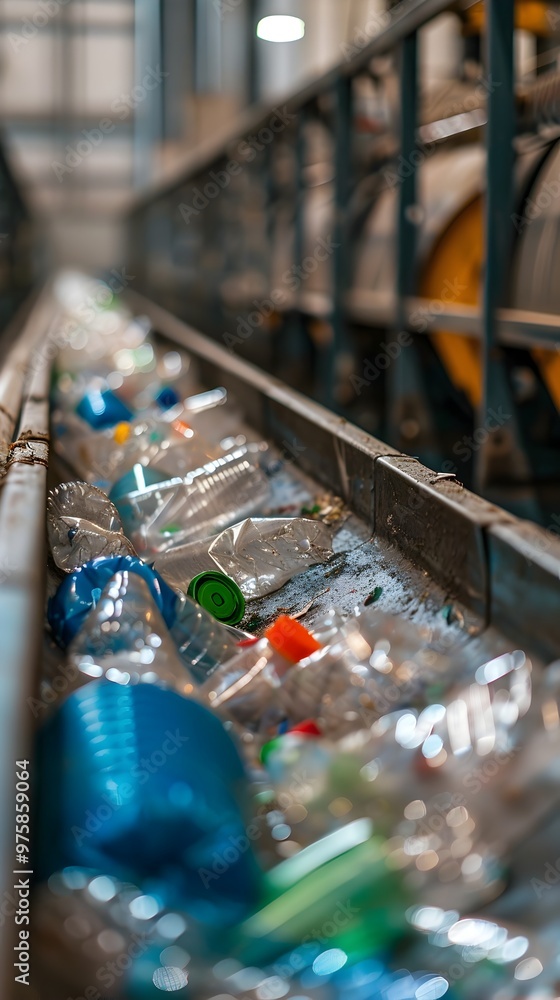 Fototapeta premium Innovative Recycling Technologies Transforming Plastic Waste into New Eco Friendly Products for Circular Economy