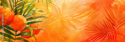 Tropical Tangerine Tango: A vibrant, tropical-inspired background with tangerine and tangerine-orange colors, giving a cheerful and uplifting ambiance.