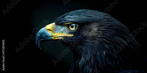 Majestic black eagle