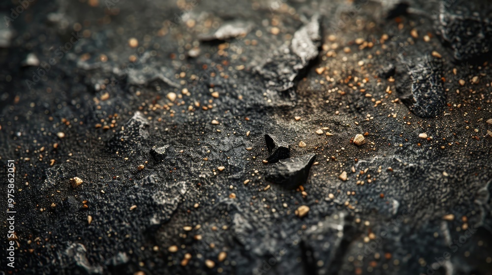 Surface of rocky terrain scattered with small stones and dirt illuminated by soft light during the late afternoon Surface of rocky terrain scattered with small stones and dirt illuminated by soft light during the late afternoon