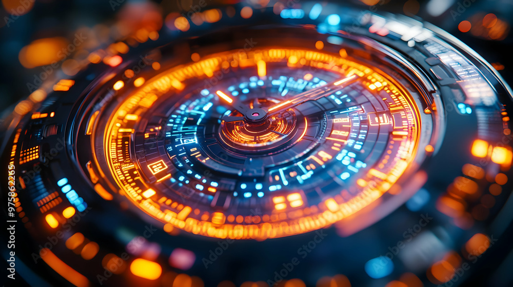 Futuristic Technology Interface - 3D Illustration Futuristic Technology Interface - 3D Illustration